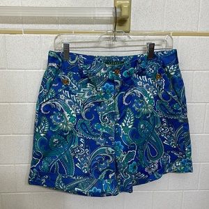 Lauren Ralph Lauren Paisley Women's  Shorts Size 6 Cotton w/ some stretch